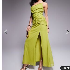 ASOS | One shoulder green dress